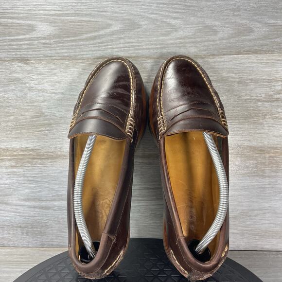 Sperry Men’s Gold Cup Cambridge Brown Leather Penny Loafers Size 10.5 - Picture 6 of 9